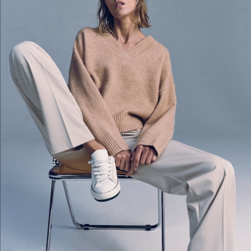 Oversized v-neck wool sweater | sold out everywhere